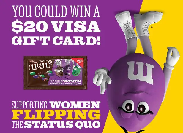 M&M’S Flip the Status Quo Sweepstakes - Win A $20 Visa Gift Card {240 Winners}