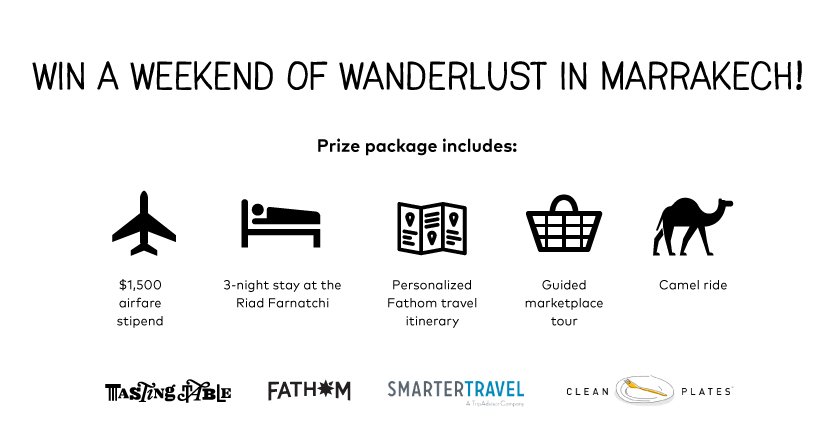 Marrakech Traveling Sweepstakes!