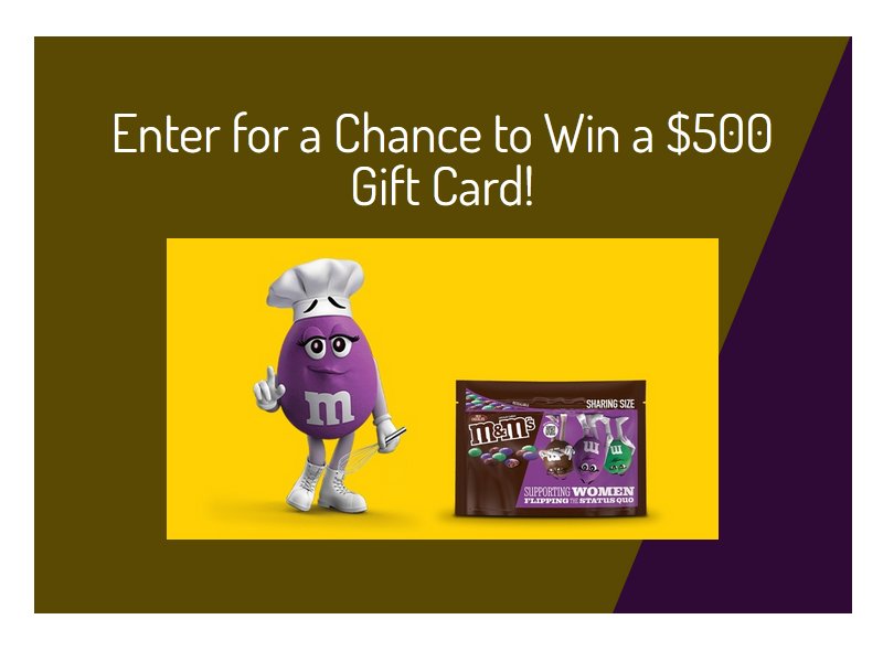 Mars Wrigley Confectionery M&Ms Purple Sweeps - Win a $500 Kroger Gift Card (9 Winners)
