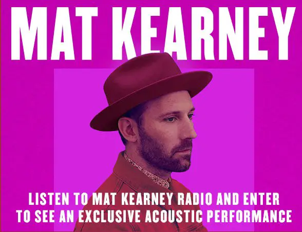 Mat Kearney Sweepstakes