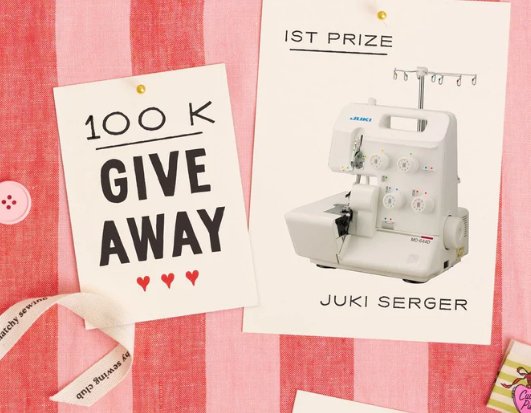 Matchy Matchy Sewing “100K Giveaway” Sweepstakes - Win a Sewing Machine or a Gift Card (3 Winners)