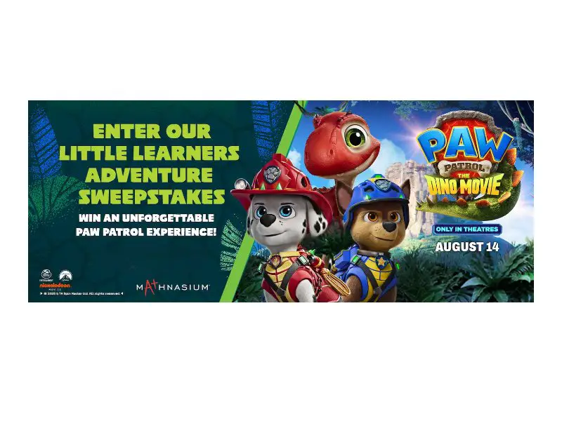Mathnasium Little Learners Adventure 2026 Sweepstakes - Win Four Tickets To The Latest Paw Patrol Movie & More