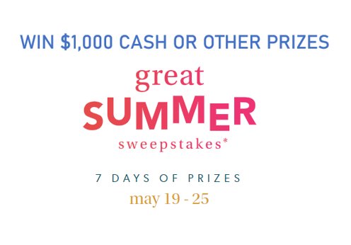 Maurices Great Summer Sweepstakes - Win $1,000 Cash Or Other Prizes