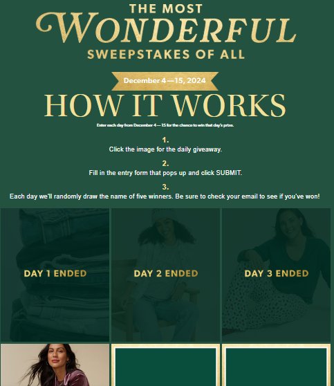 Maurices The Most Wonderful of All Sweepstakes – Win A Pair Of Jeans, Graphic Tee, Sweater & More (60 Winners)
