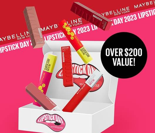 Maybelline Super Stay Lip Kit Sweepstakes - Win Maybelline New York Super Stay Lipsticks Worth $240 {85 Winners}