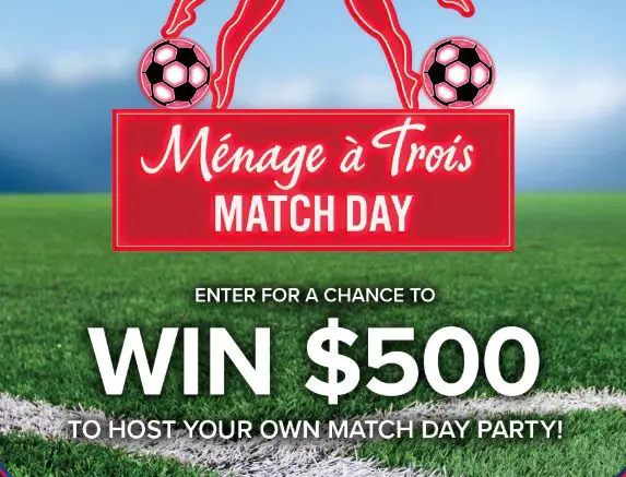 Menage A Trois Match Day Seattle Sweepstakes
