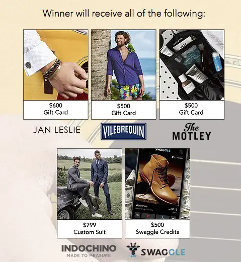 Mens Shopping Spree Sweepstakes