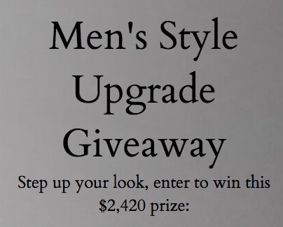 Men's Style Upgrade Sweepstakes