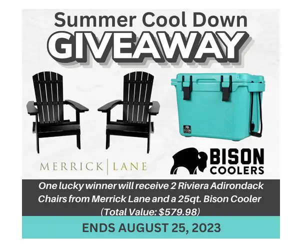 Merrick Lane Patio X Bison Cooler Giveaway - Win Outdoor Chairs And A Cooler