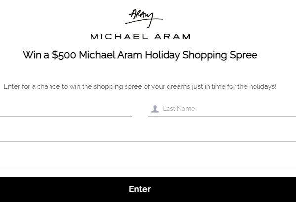 Michael Aram $500 Holiday Shopping Spree Sweepstakes - Win A $500 Gift Card