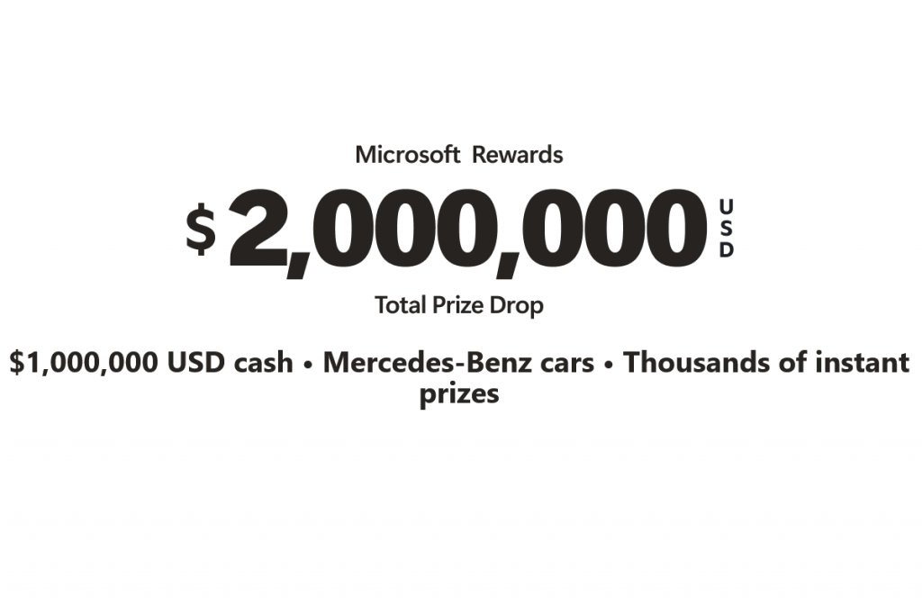 Microsoft Rewards Prize Drop Sweepstakes - Win A New Car, A Million Dollars & More
