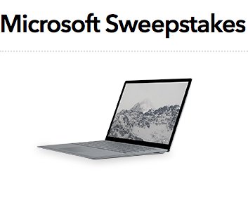 Microsoft Sweepstakes