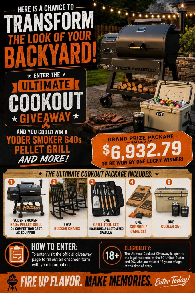 MidAmerican Ultimate Cookout Giveaway – Win A Yoder Smoker 640s Pellet Grill, Rocker Chairs, & More