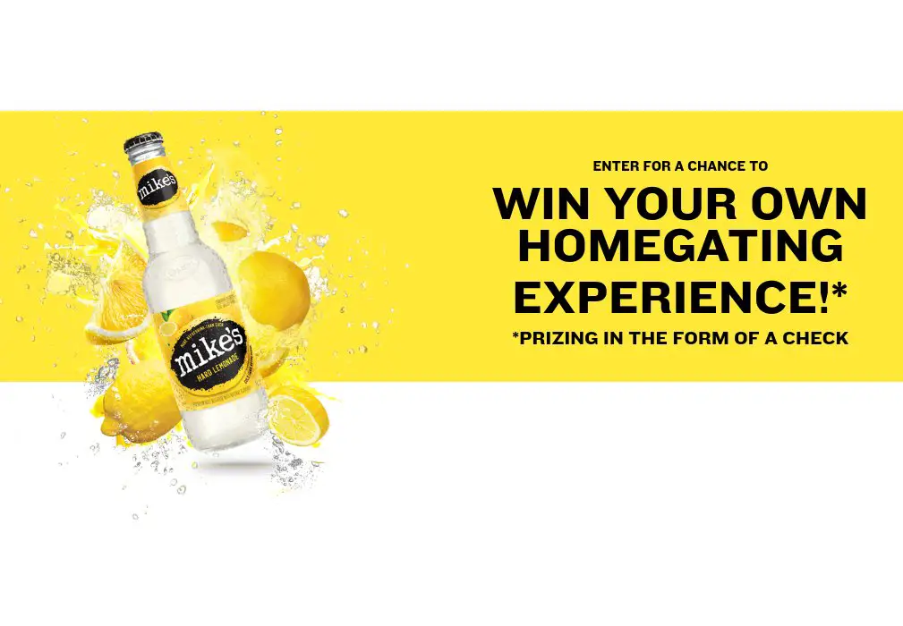 Mike’s Hard Lemonade Homegating Experience Sweepstakes - Win $5,000 For Tailgating