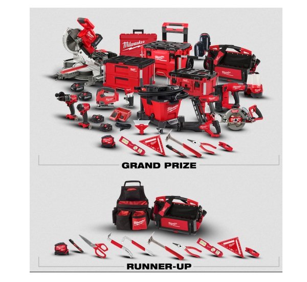 Milwaukee Electric Tool Carpentry & Remodeling Sweepstakes - Win A Complete Set of DIY Tools & More