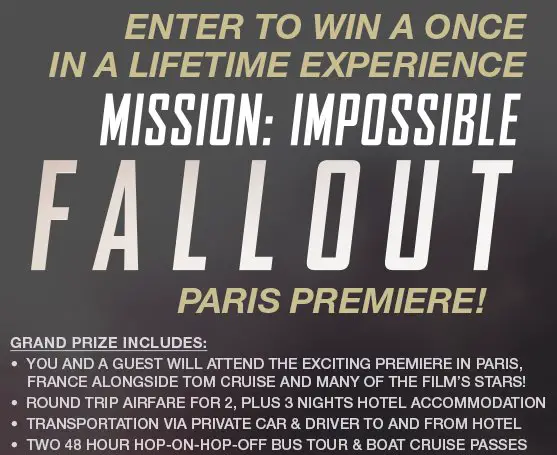 Mission Impossible Fallout Giveaway