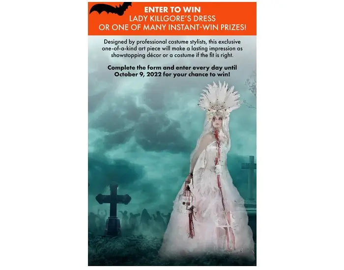 Mistress of the Castle Flip & Win Game & Sweepstakes - Win Halloween Costume & More