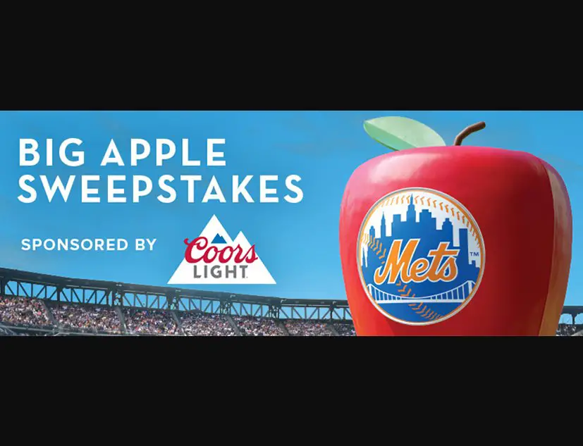 MLB New York Mets Coors Light Big Apple Sweepstakes - Win An Autographed New York Met Hat