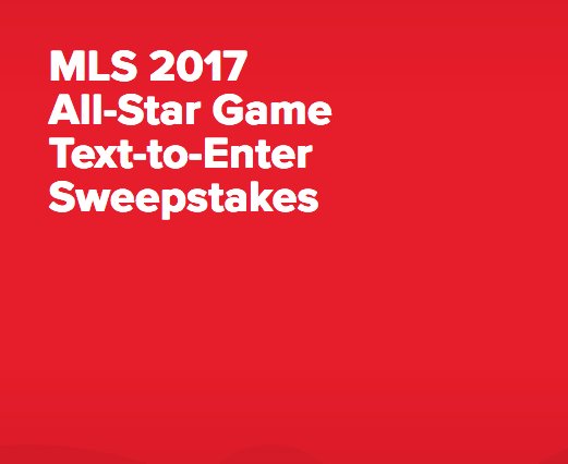 MLS 2017 All Star Game Sweepstakes