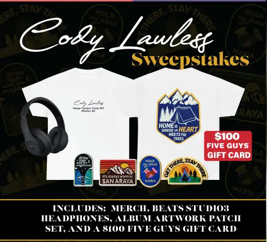 MNRK Cody Lawless Happy Camper Giveaway - Win Beats Studio3 Headphones, $100 Five Guys Gift Card & More