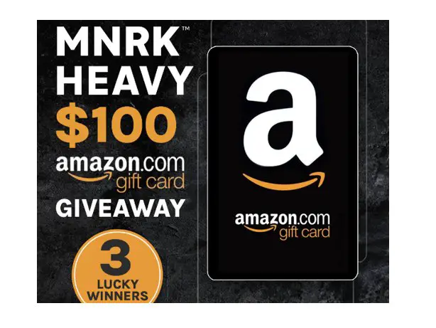 MNRK Heavy  $100 Amazon Gift Card Giveaway - 3 Winners; $100 Amazon Gift Cards