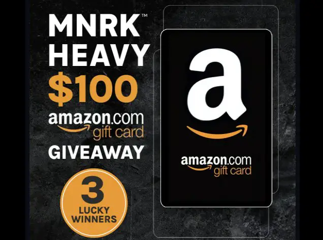 MNRK Heavy Amazon Giveaway Fall 2025 - Win a $100 Amazon Gift Card (3 Winners)