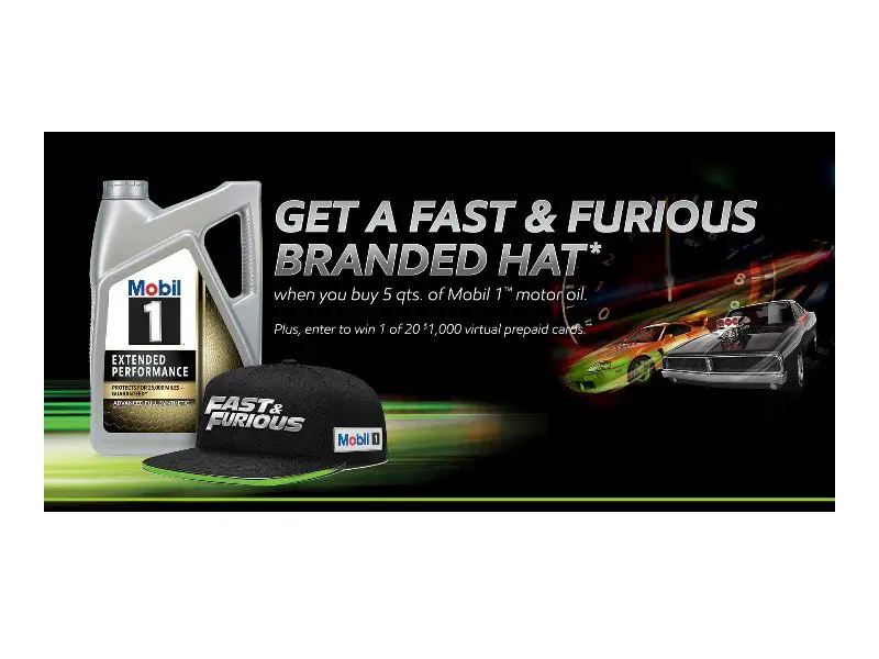 Mobil 1 AutoZone National Promotion - Win A $1,000 Prepaid Card (20 Winners)