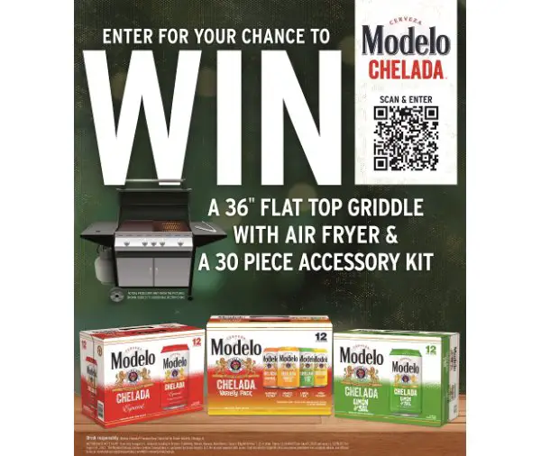 Modelo Chelada Summer Griddle Sweepstakes 2023 - Win A Flat Top Griddle With Accessories And Air Fryer