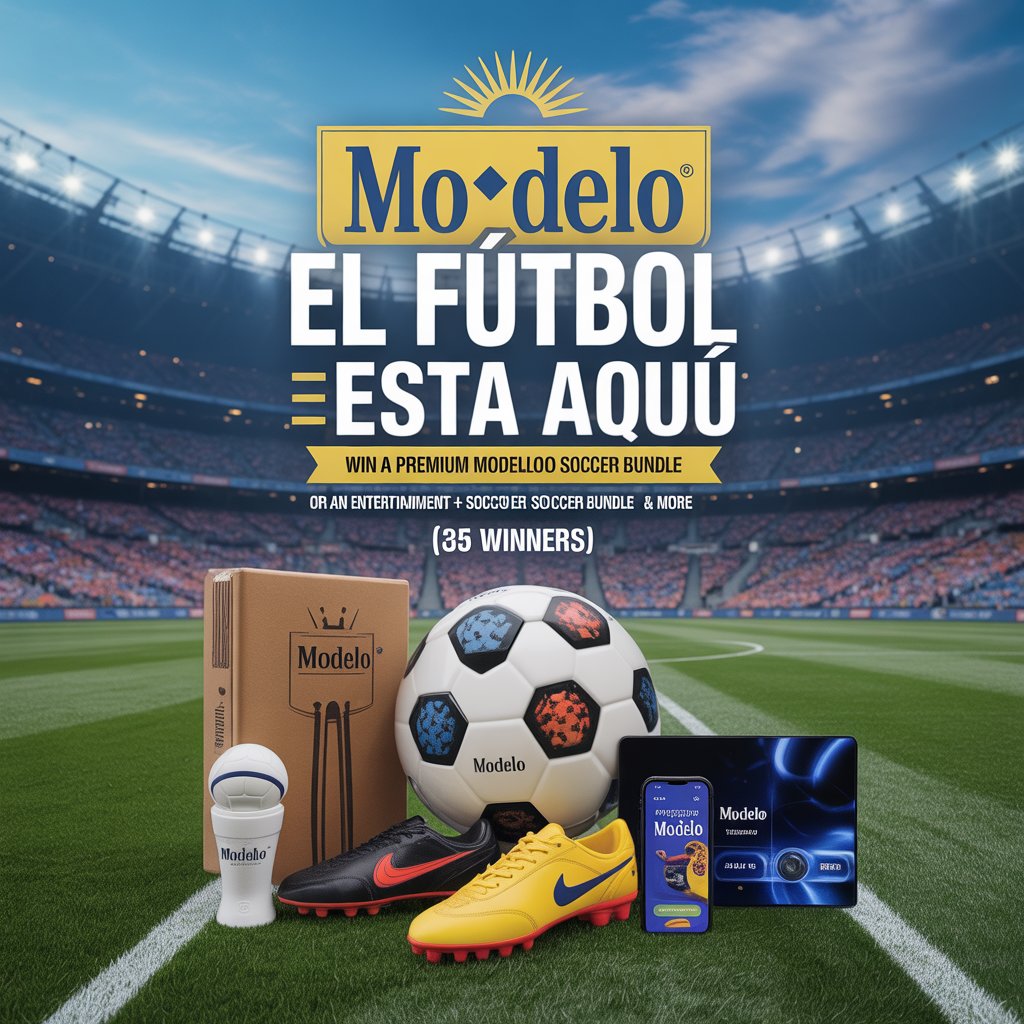 Modelo El Fútbol Esta Aquí Sweepstakes – Win A Premium Modelo Soccer Bundle & More (35 Winners)