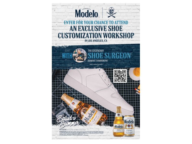 Modelo Gold Standard Sneaker Sweepstakes 2023 - Win A Trip For Two To LA For A Workshop With The Shoe Surgeon (Limited States)