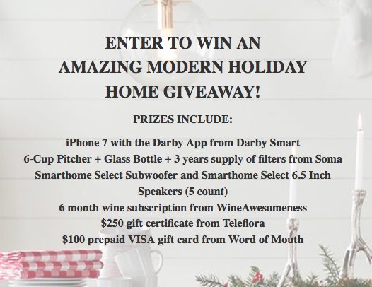 Modern Holiday Home Giveaway