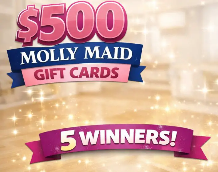 Molly Maid Clean Home For Mother’s Day Giveaway -  $500 Molly Maid Gift Cards, 5 Winners