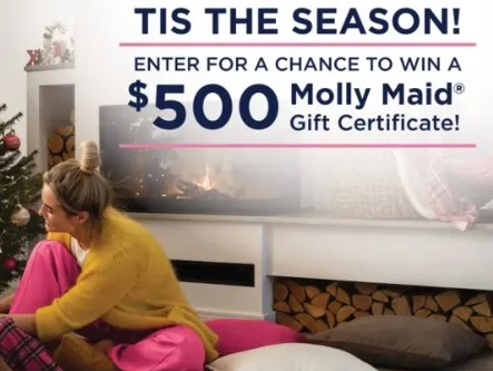 Molly Maid Holiday Clean Home Giveaway - Win a $500 Molly Maid Gift Card