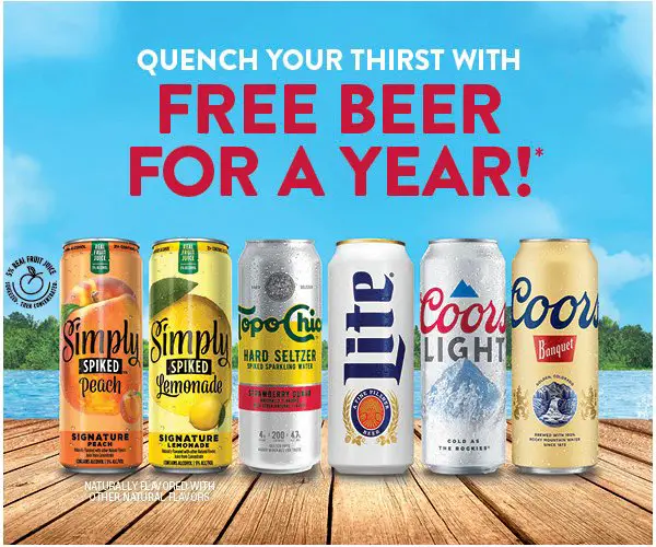 Molson Coors  Multi-Brand Great Lakes Region Summer IW And Sweepstakes 2023 - Win Free Gas/ Groceries / Beer For A Year & More