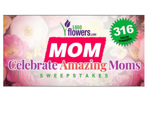 MOM 1-800-Flowers Celebrate Amazing Moms Sweepstakes - Win $5,000 & Some Flowers