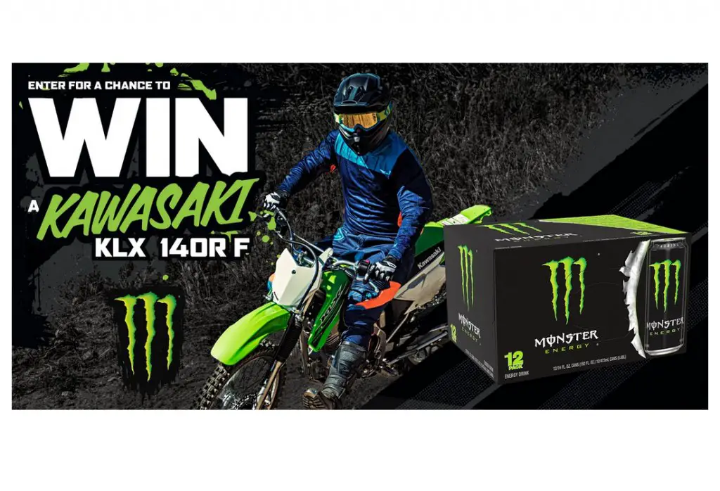 Monster Energy Chance To Win A Kawasaki KLX 140R F Sweepstakes - Win A Kawasaki Motorcycle (Limited States)