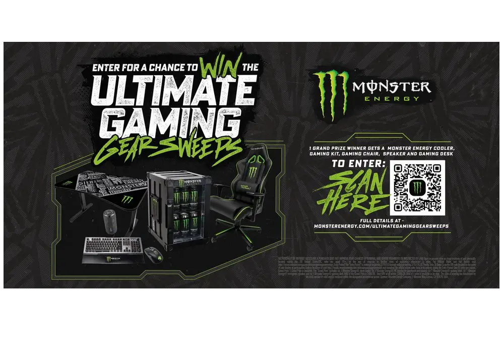 Monster Energy Chance To Win The Ultimate Gaming Gear Package Sweepstakes - Gaming Gear Up For Grabs
