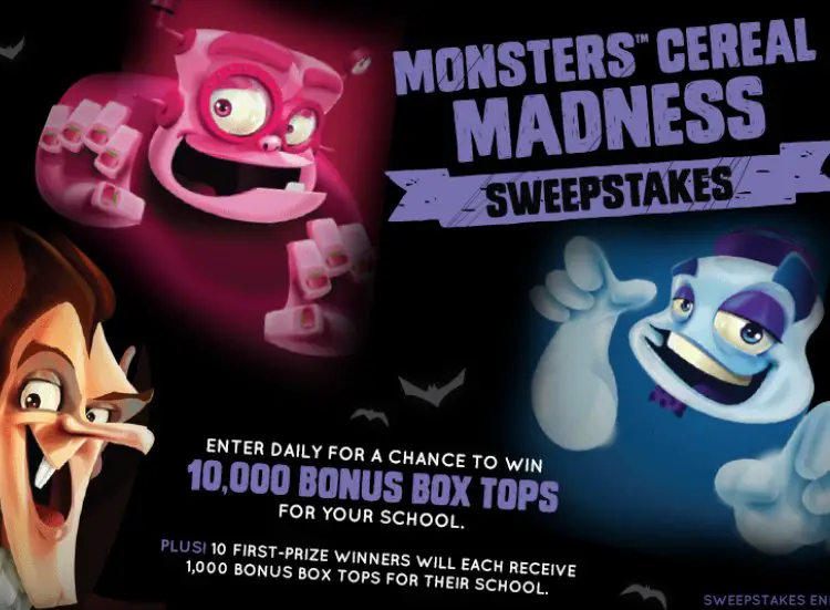 Monsters Cereal Sweepstakes
