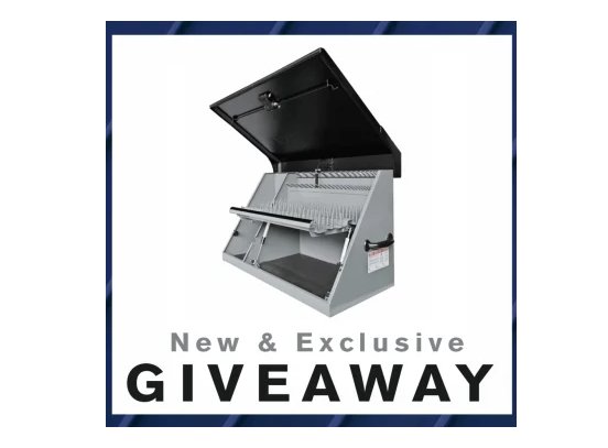 Montezuma Storage New & Exclusive Giveaway - Win A 36"x17" Steel Triangle Toolbox Worth $1,400