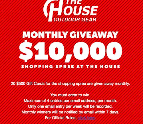 Monthly Gift Card Giveaway