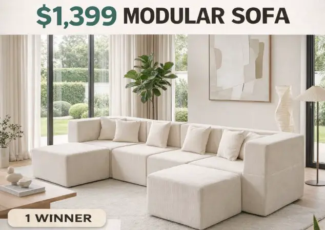 Monvane Spring Giveaway - Win A $1,399 Modular Sofa