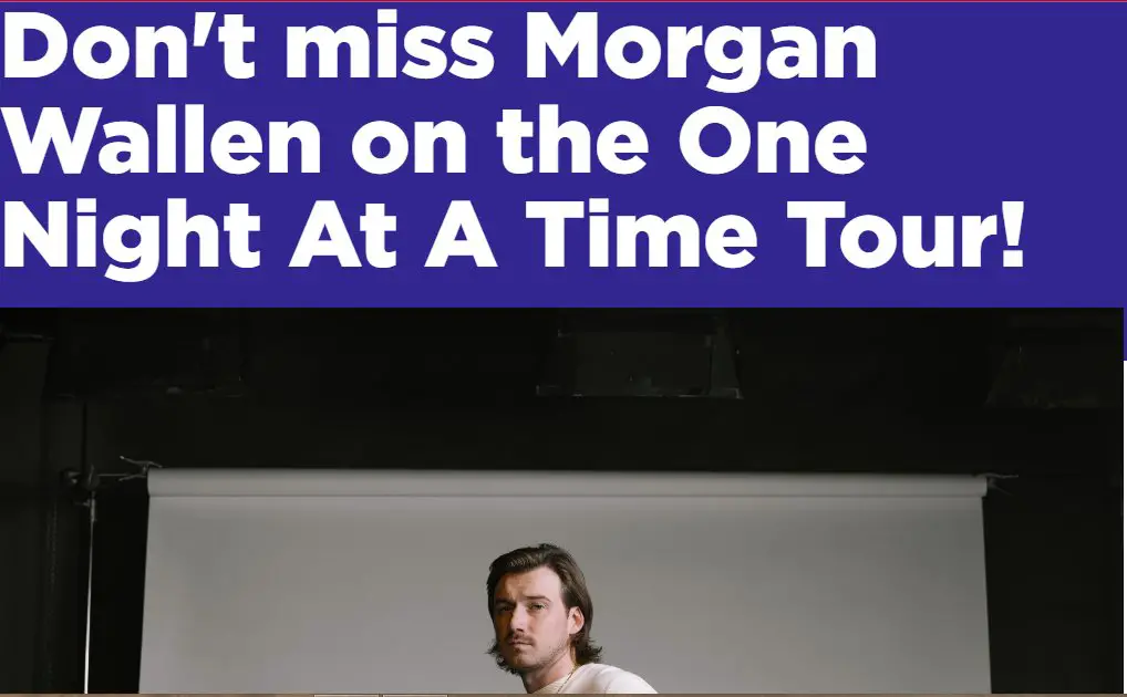 Morgan Wallen One Night At A Time Tour SiriusXM Sweepstakes - Win A Trip For 2 To San Diego