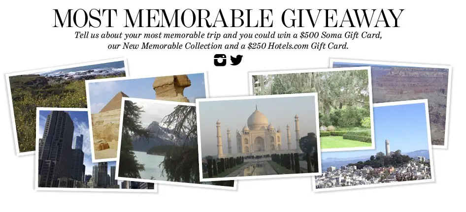 Most Memorable Giveaway!