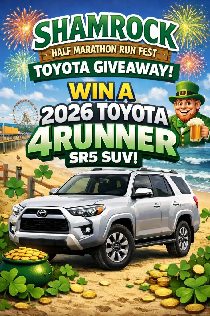 Motiv Sports Shamrock Half Marathon Run Fest Toyota Giveaway – Win A 2026 Toyota 4Runner SR5 SUV