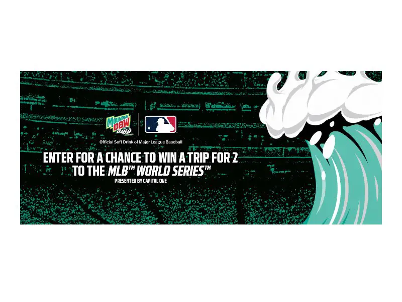 Mountain Dew Baja Blast X MLB World Series Presented By Capital One Instant-Win Game - Win A Trip For Two To A World Series Game