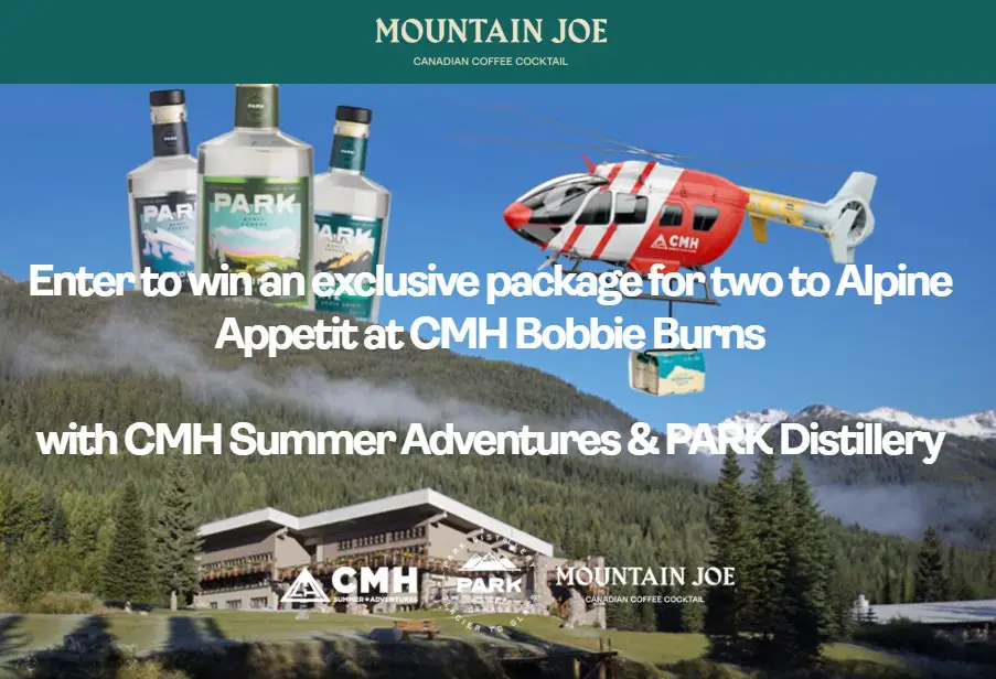 Mountain Joe Canadian Rockies Sweepstakes - Win An Adventure Getaway For 2 To Alberta
