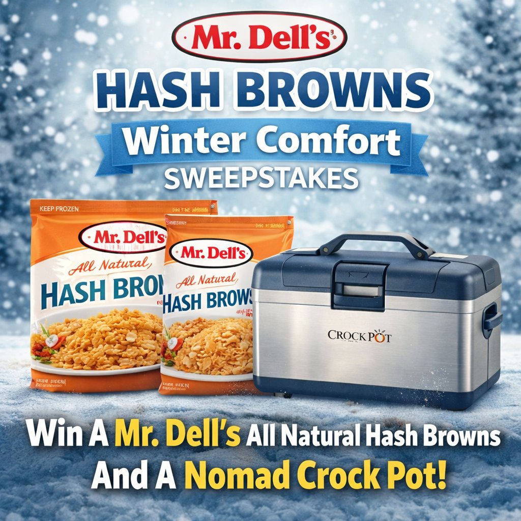 Mr. Dell’s Hash Browns Winter Comfort Sweepstakes – Win Hash Browns + Nomad Crock Pot