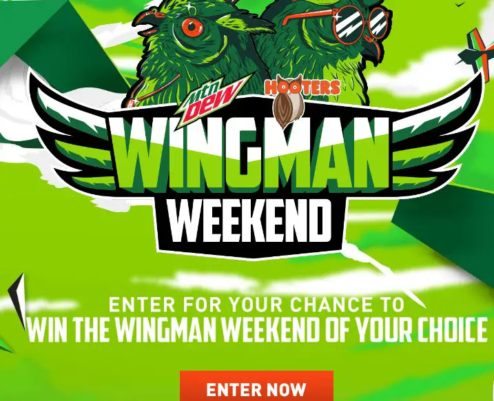 MTN Dew Hooters Wingman Weekend Sweepstakes - Win 1 of 3 Amazing Experiences