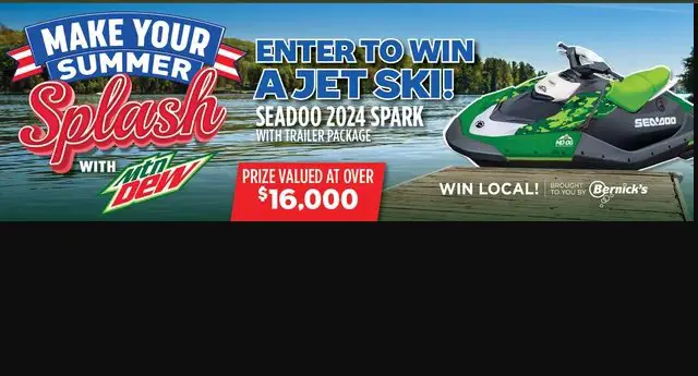 MTN Dew Jet Ski Sweepstakes - Win A Personal Watercraft (3 Winners)