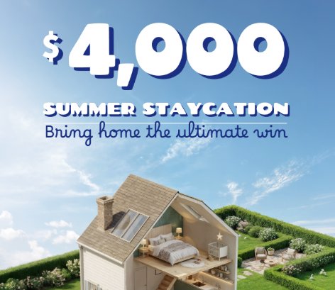Mucinex Summer Staycation Sweepstakes - Win a $4,000 Prepaid Visa Gift Card